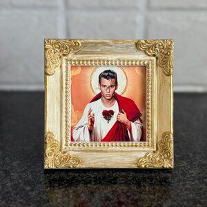 St. Depp Saint Johnny Depp Print Hand Painted Gold Antique Style Frame